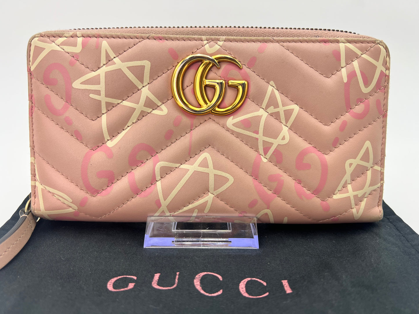 GucciGhost Pink Star Wallet