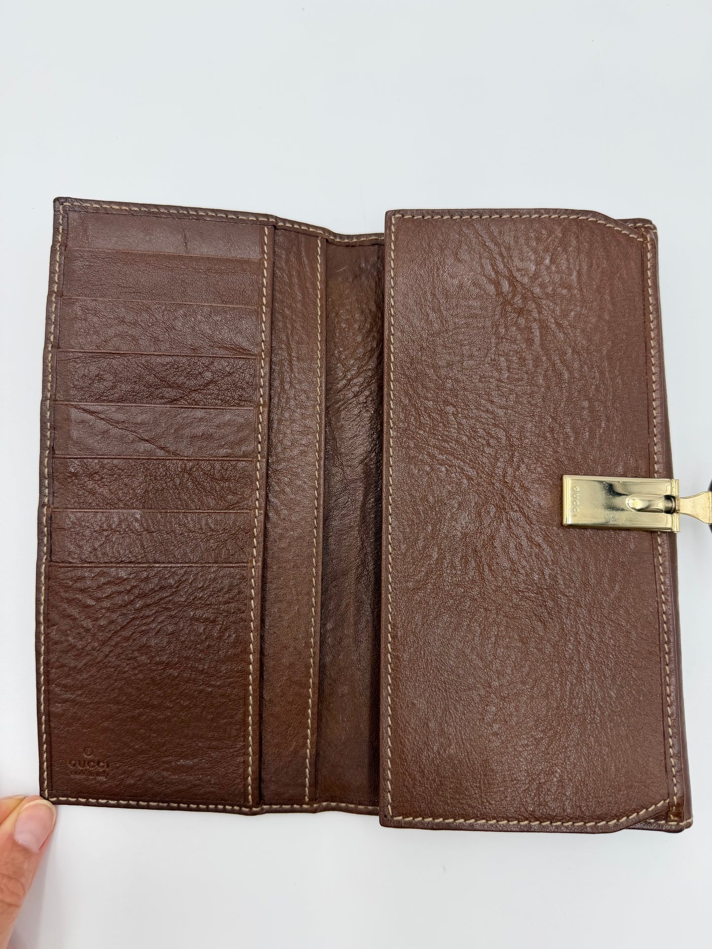 Gucci Monogram G-Clasp Wallet